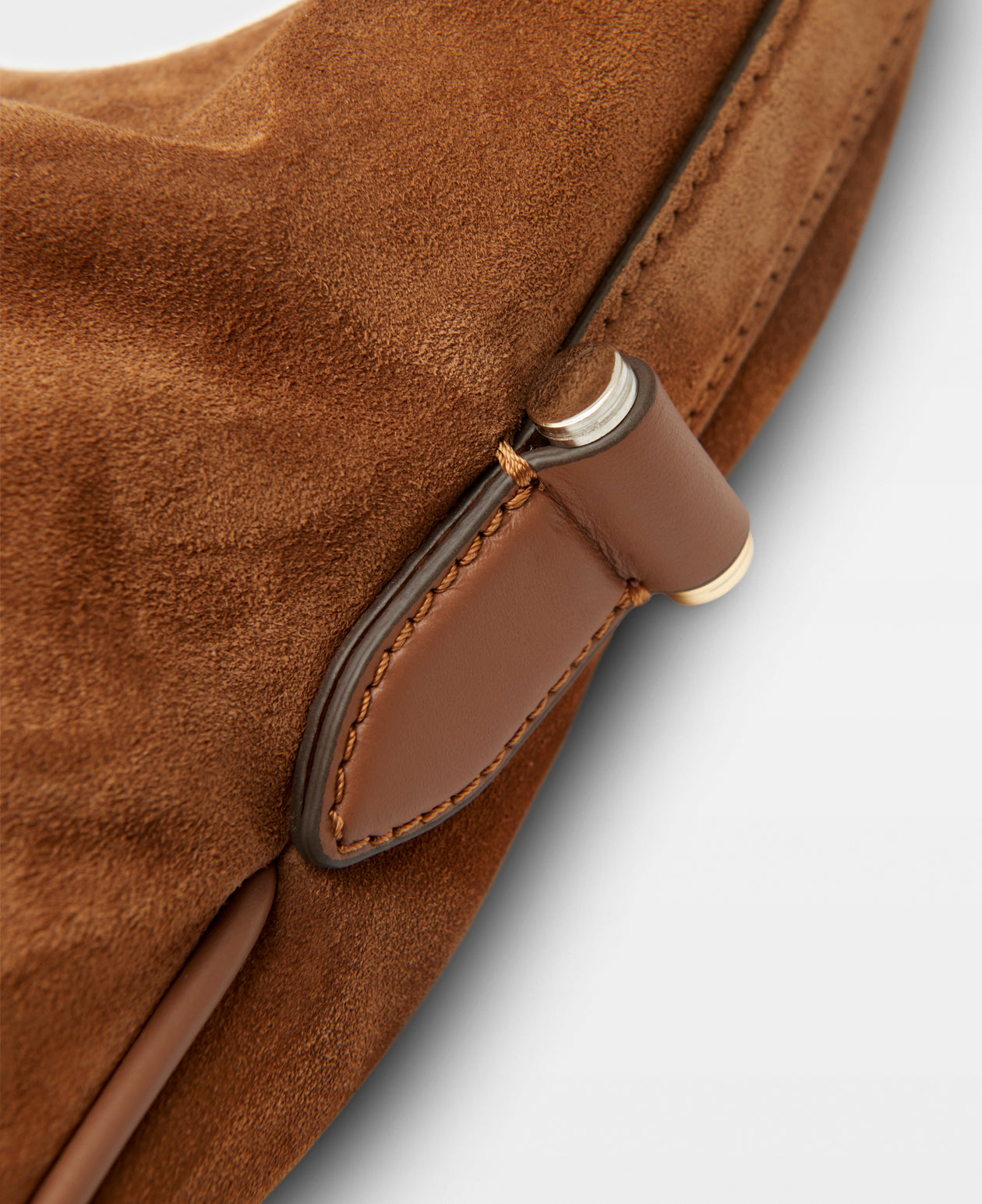 TRACY small shoulder bag - Suede Cognac