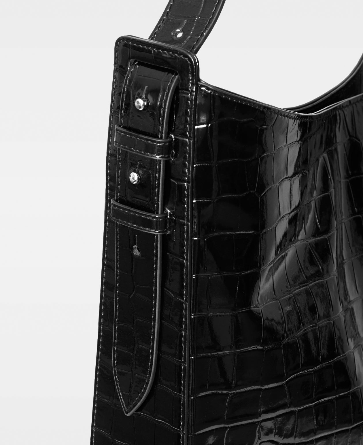 DECADENT COPENHAGEN FARRAH hobo bag Crossbody-väskor Croco Black
