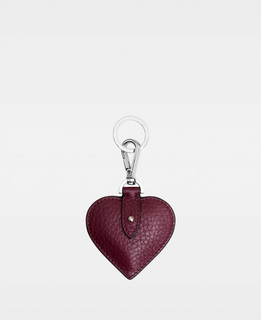 HEART key ring - Bordeaux
