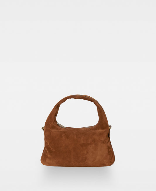 TRACY small shoulder bag - Suede Cognac