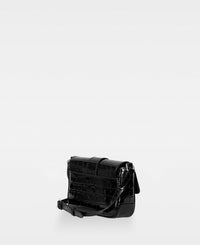 APRIL small crossbody bag - Croco Black