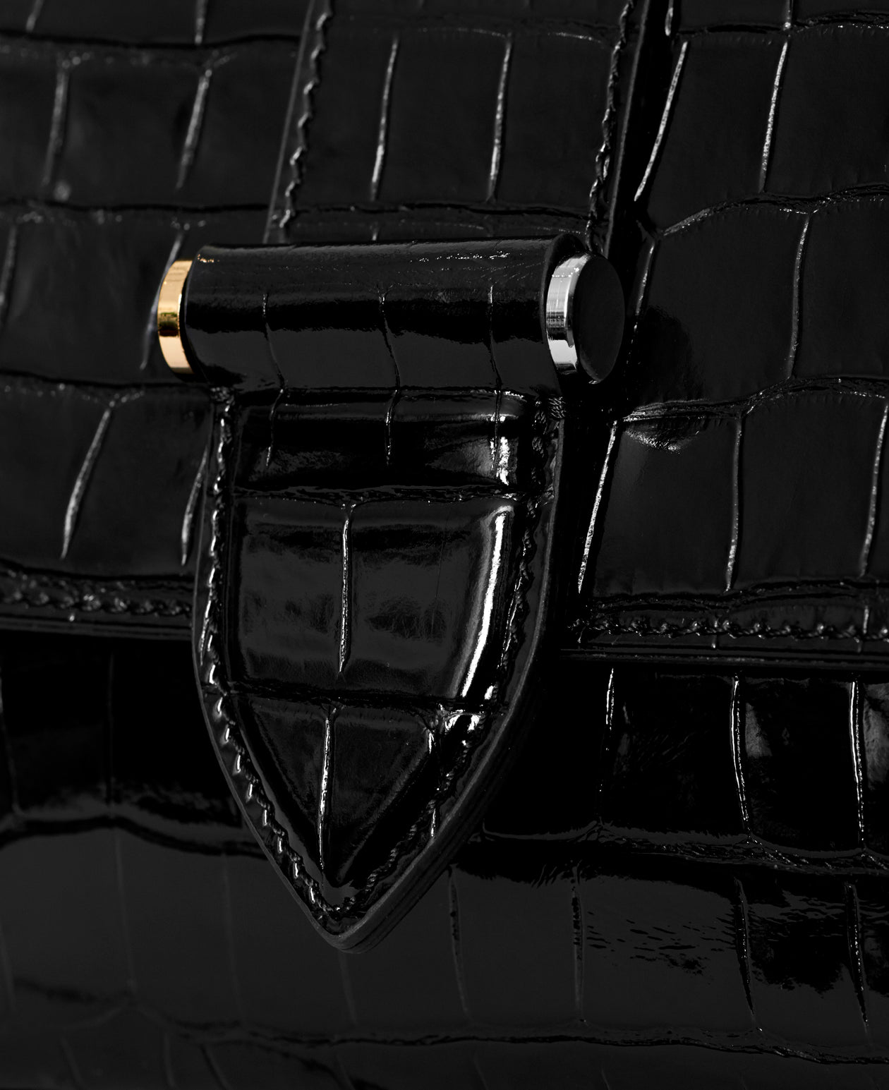 APRIL small crossbody bag - Croco Black