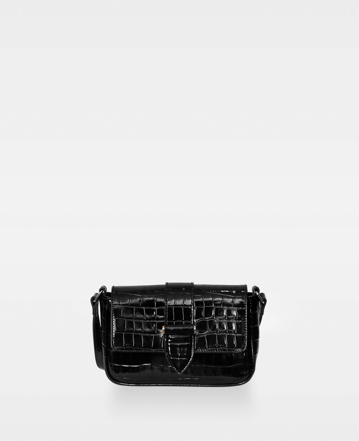APRIL small crossbody bag - Croco Black