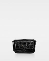APRIL small crossbody bag - Croco Black