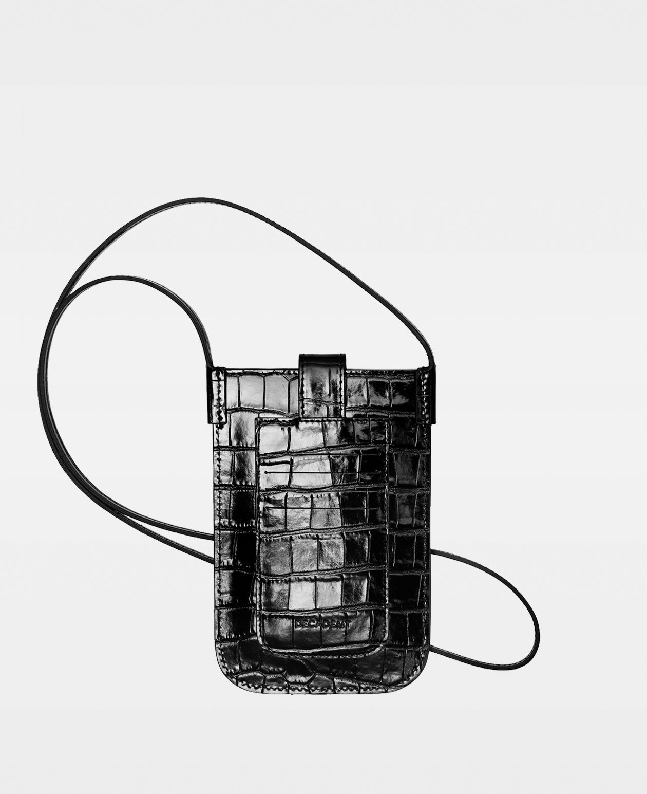 DECADENT COPENHAGEN FIONA mobile crossbody bag Crossbody-väskor Croco Black
