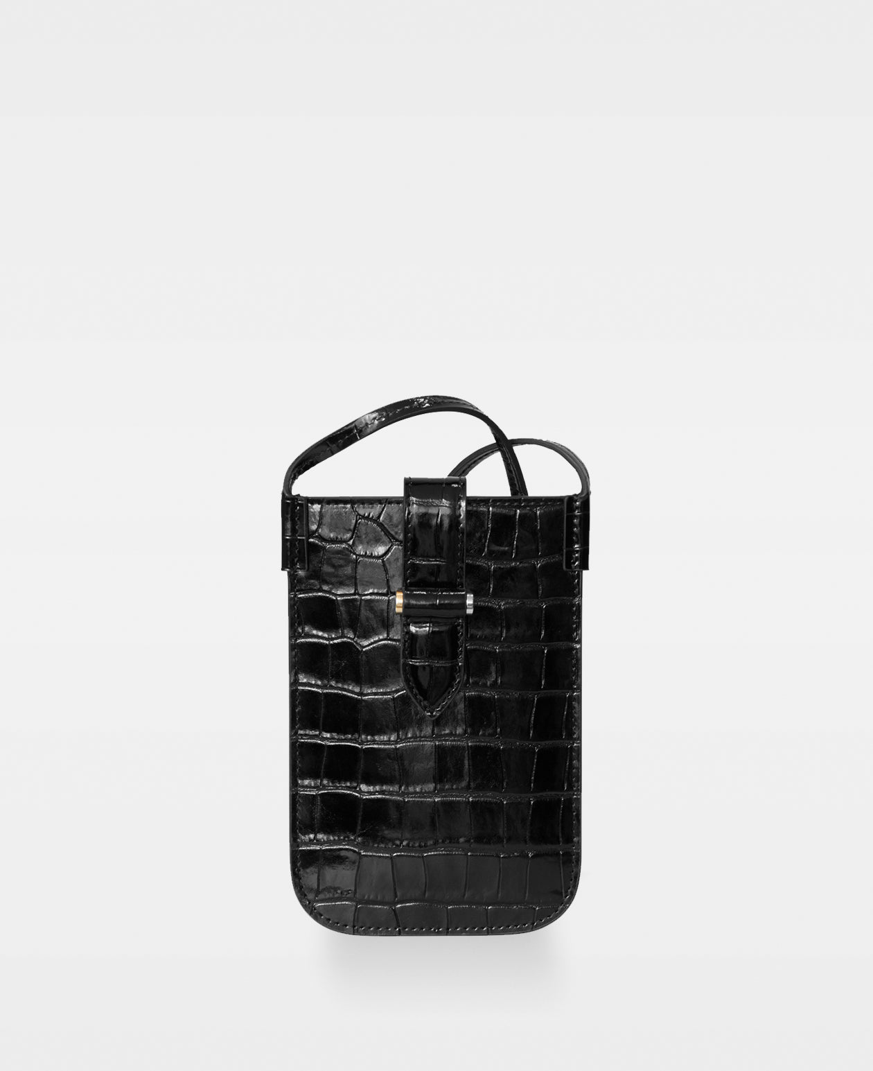 DECADENT COPENHAGEN FIONA mobile crossbody bag Crossbody-väskor Croco Black