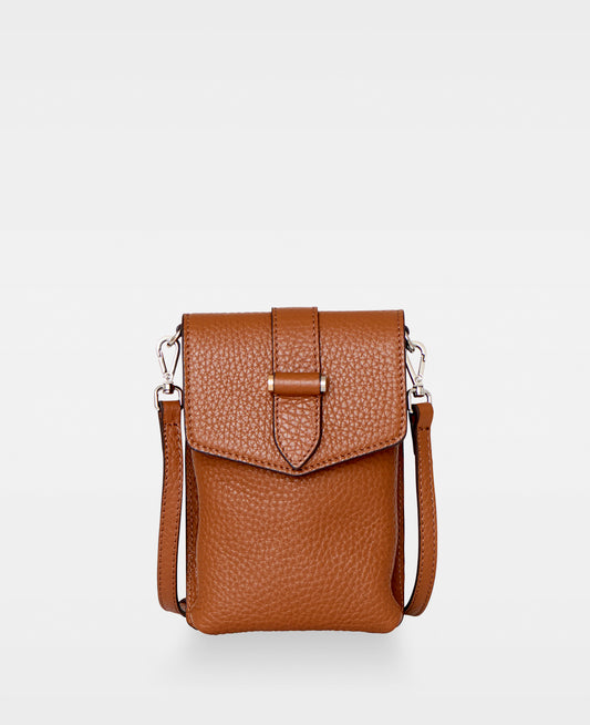 DECADENT COPENHAGEN GINA mobile crossbody bag Crossbody-väskor Cognac 