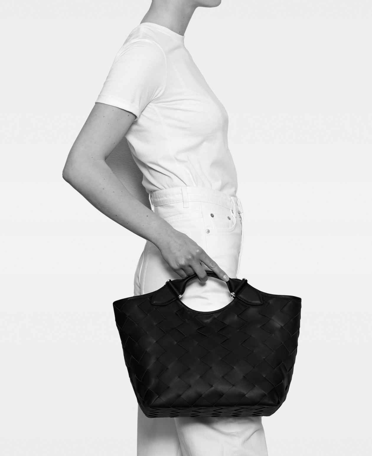 DECADENT COPENHAGEN JESSICA woven tote Toteväskor Black