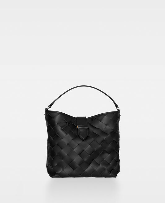 DECADENT COPENHAGEN LOIS woven bucket bag Handväska Black