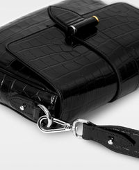 NICKY crossbody bag - Croco Black