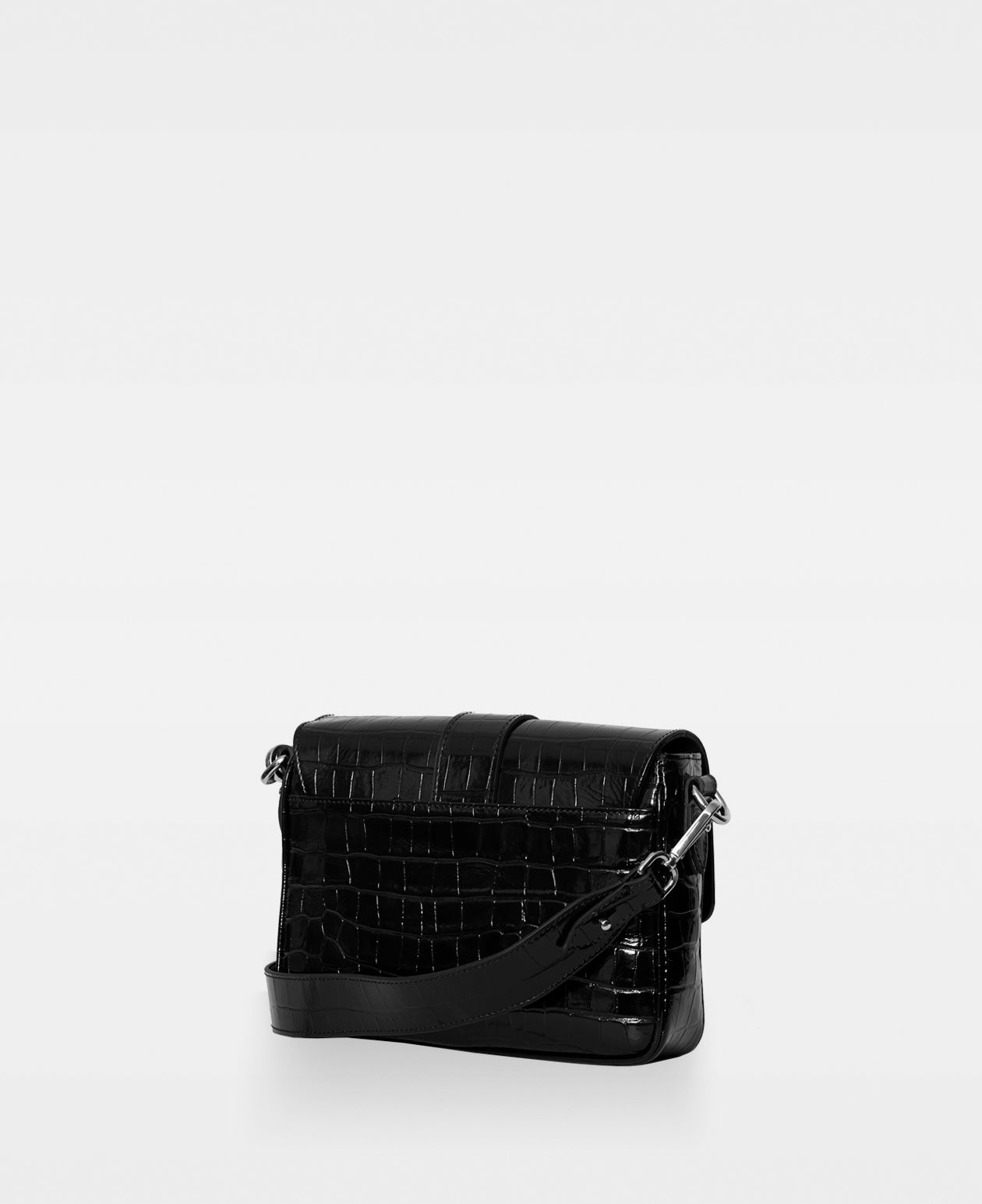 NICKY crossbody bag - Croco Black