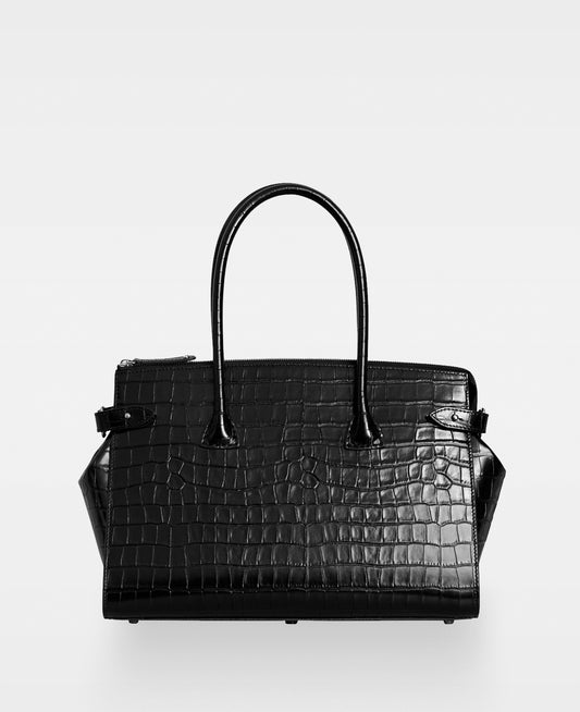 DECADENT COPENHAGEN SCARLET small shopper Shoppingväskor Croco Black